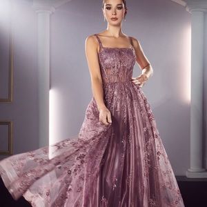 Glitter Print Sexy Gala Prom Dress